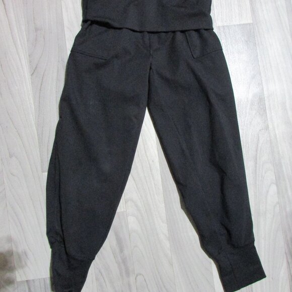 Offline By Aerie High Rise Fold Over Waist Jogger Black Size Small Short Pockets - Picture 10 of 11